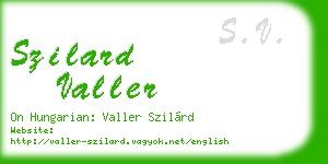 szilard valler business card