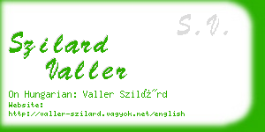 szilard valler business card